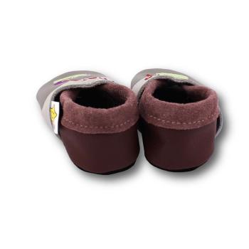Krabbelschuhe Schnecke auf grau